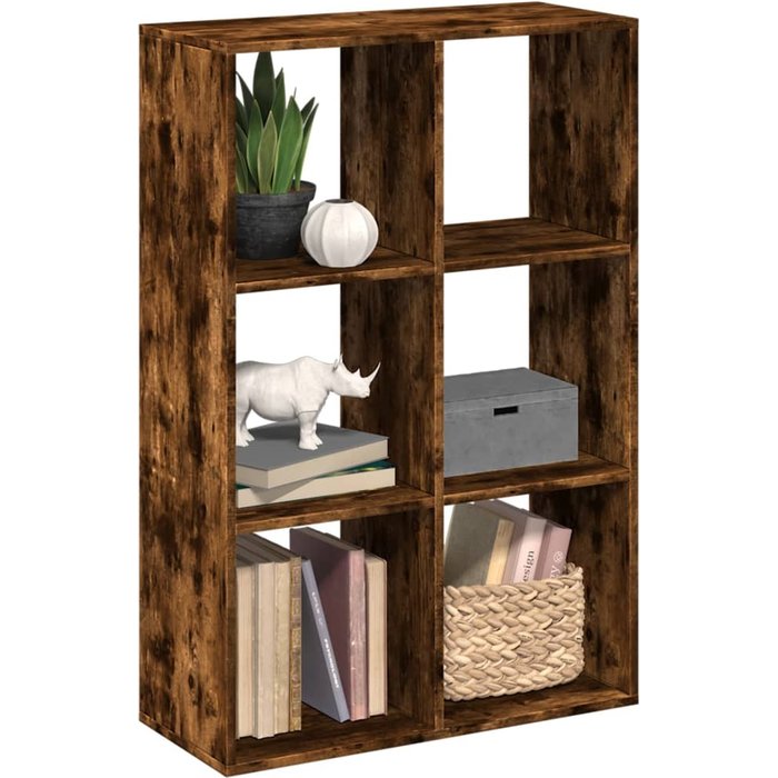 Maison exclusive - librería divisora madera roble ahumado 69,5x29x103,5 cm