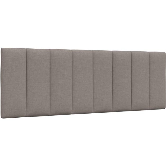 Cabecero de cama acolchado tela gris taupé 140 cm