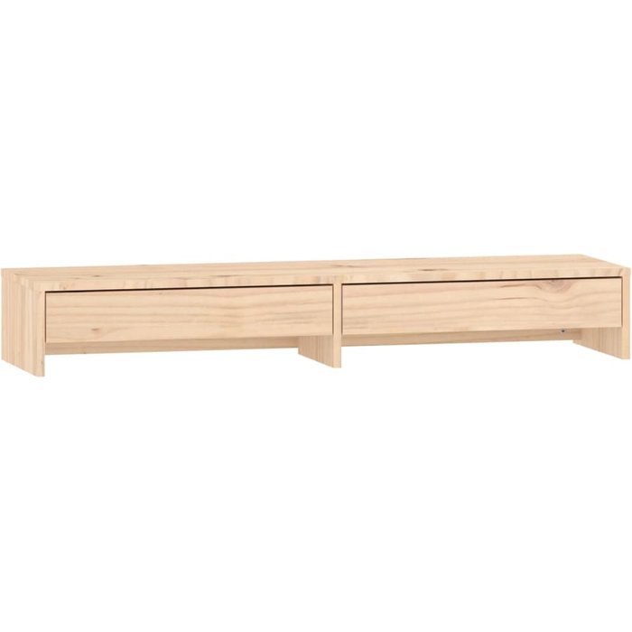 Soporte para monitor madera maciza de pino 100x27x15 cm