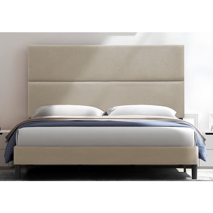Cabecero cama duo tapizado tejido antimanchas beige 105*70
