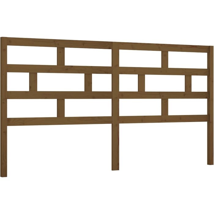 Cabecero de madera maciza de pino color marrón miel 186x4x100 cm - comfortxl