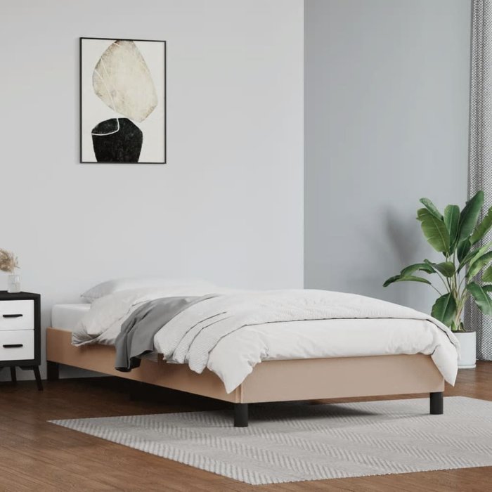 Estructura de cama cappuccino 80x200 cm polipiel