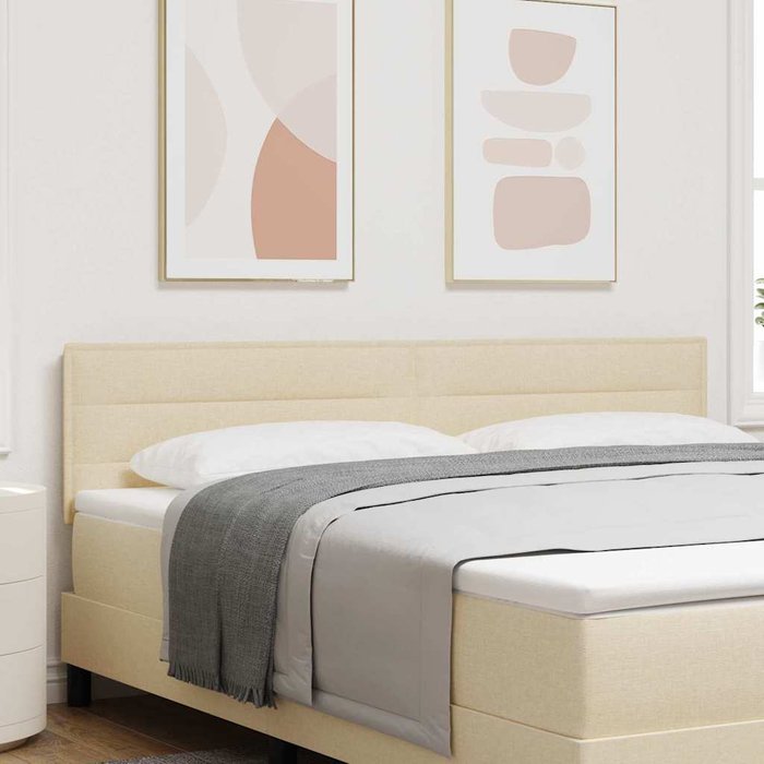 Maison exclusive - cabecero con cabecera crema 180 cm cuero sintético