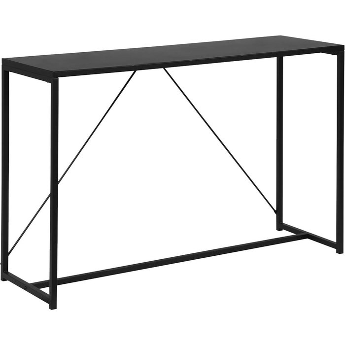 Consola de metal, 120cm, industrielle, negro, 120x39x79 cm