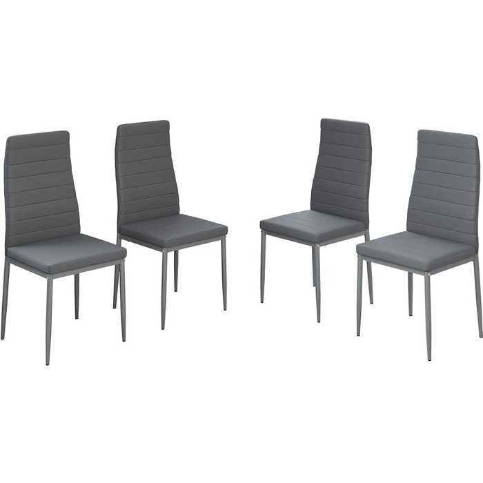Vicco silla de comedor grand, gris, 42.5 x 48 cm juego de 4