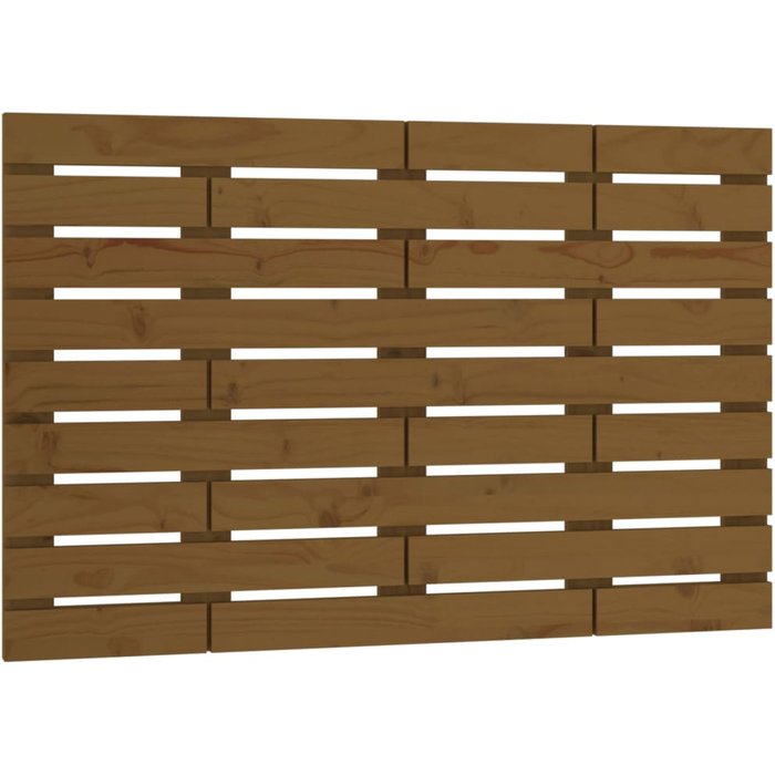 Cabecero cama - mueble cabecero pared madera maciza pino marrón miel 96x3x63 cm