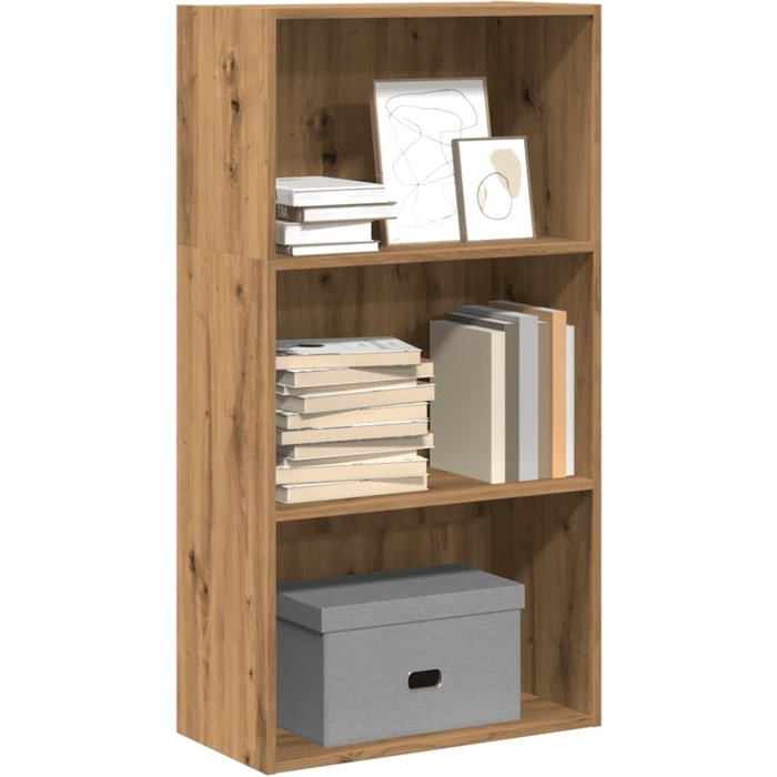 Librería artesanal de roble, 60x30x114 cm, madera de ingeniería. - pangivo