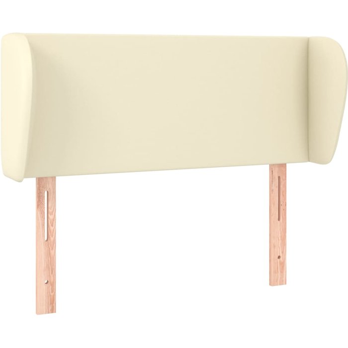 Cabecero cama - mueble cabecero de cuero sintético color crema 103x23x78/88 cm