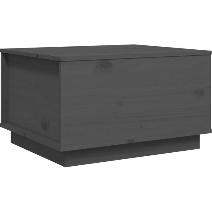 Mesa de centro madera maciza de pino gris 60x50x35 cm - comfortxl