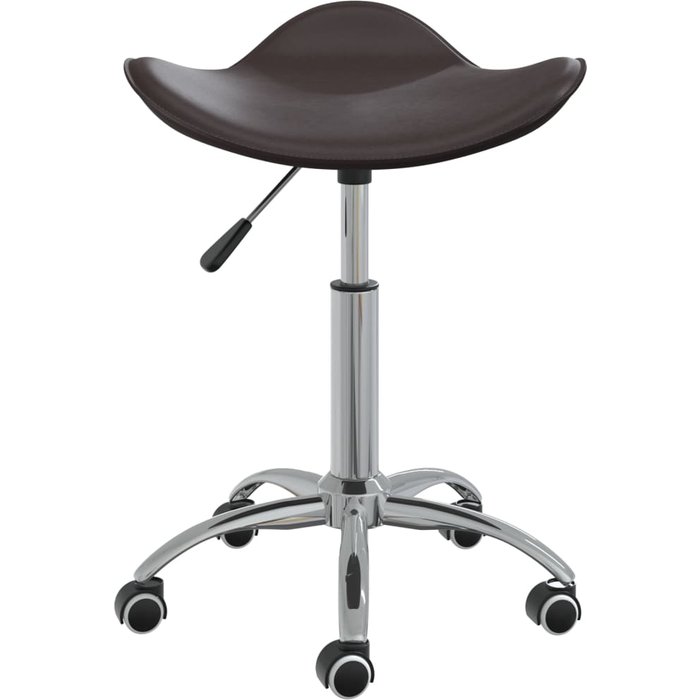 Silla de oficina de cuero sintético marrón — comfortxl