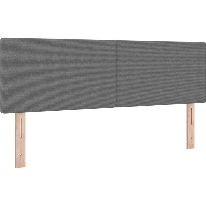 Cabecero cama - mueble cabecero led con tiras led gris claro 160 cm tela de pana