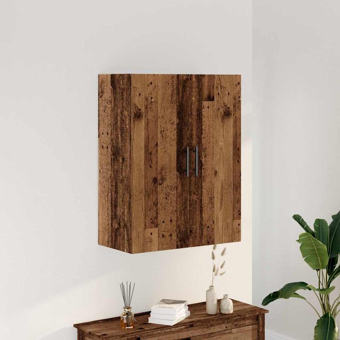 Mueble de pared de madera antigua 69,5x34x90 cm
