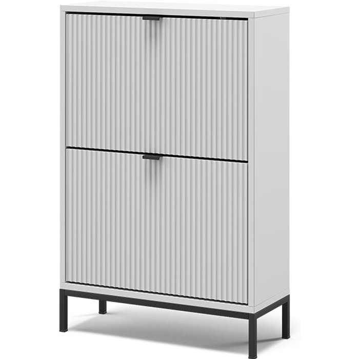 Vicco zapatera abatible eliza, blanco, 60 x 92 cm con cajones