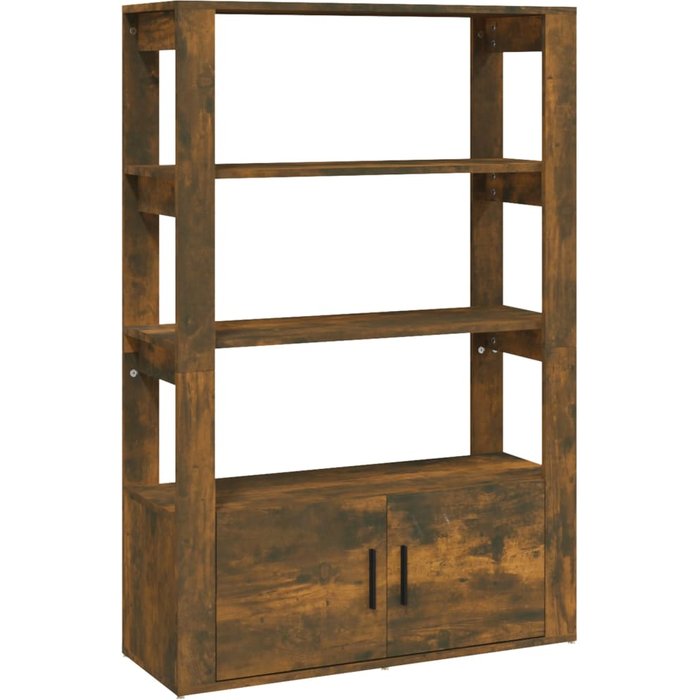 Aparador madera contrachapada roble ahumado 80x30x119,5 cm - comfortxl