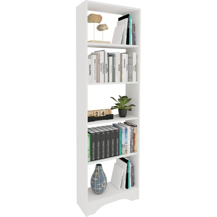 Librería haaus vivy, 4 estantes, blanco, 90 x 20 x 160 cm