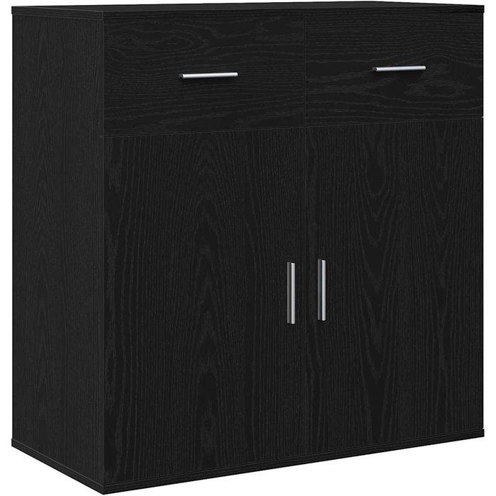 Vitrina | aparador roble negro 79 x 38 x 80 cm madera contrachapada