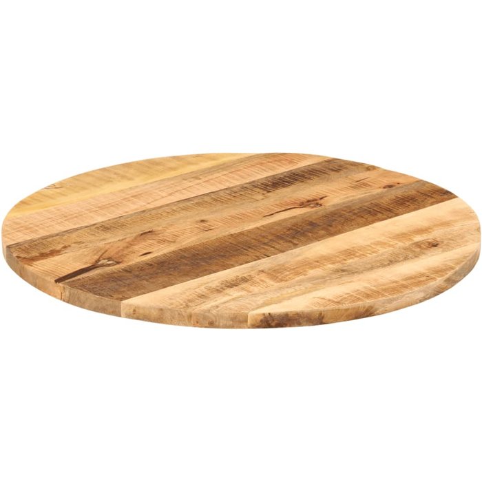 Tablero de mesa redondo madera maciza mango rugosa ? 80x1,5 cm - comfortxl