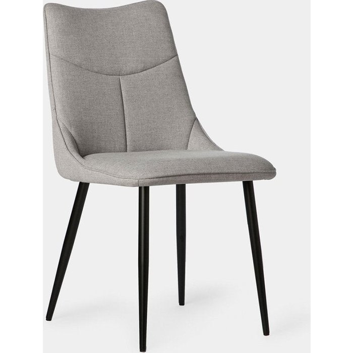 Silla de comedor de tela gris 46x85 cm