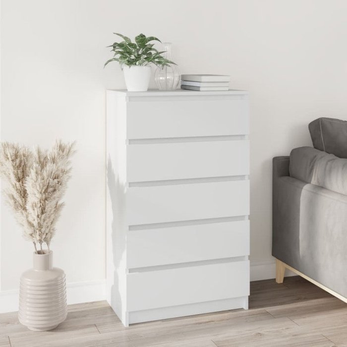 Vidaxl cajonera de madera contrachapada blanco 60x36x103 cm