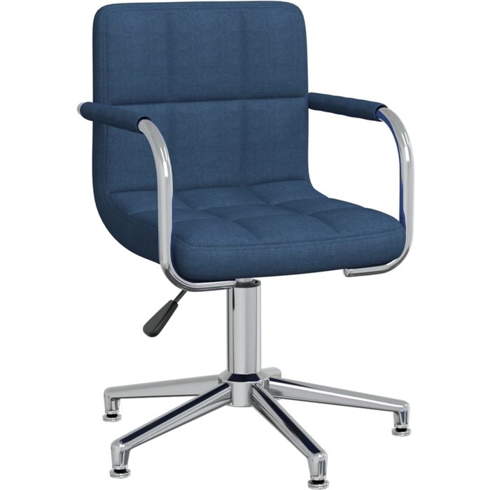 Silla de comedor giratoria tela azul