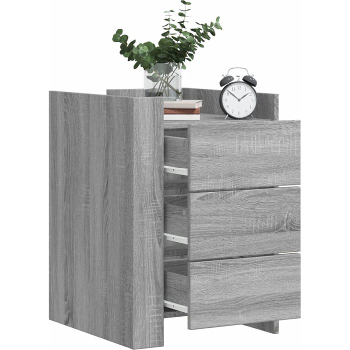 Vidaxl mesita de noche madera de ingeniería gris sonoma 45x50x65 cm