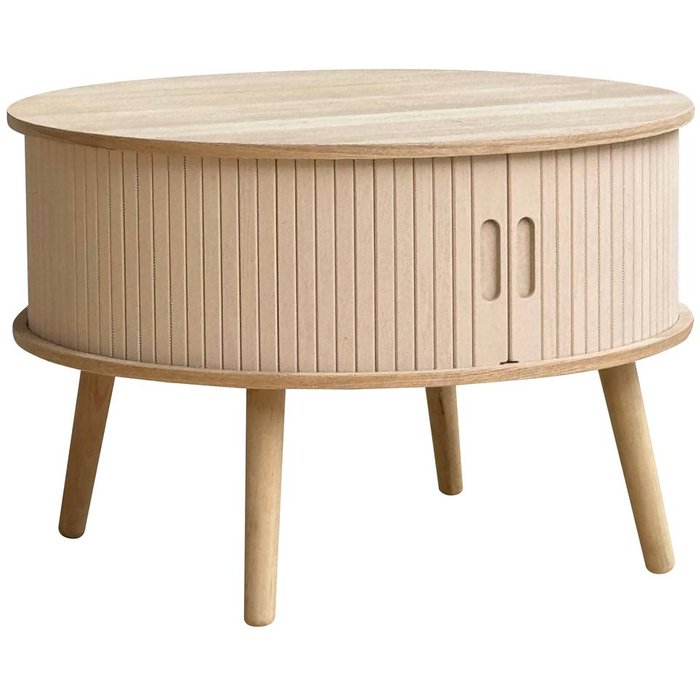 Atmosphera - mesa baja de 2 puertas nysos beige 60x60x40,7cm