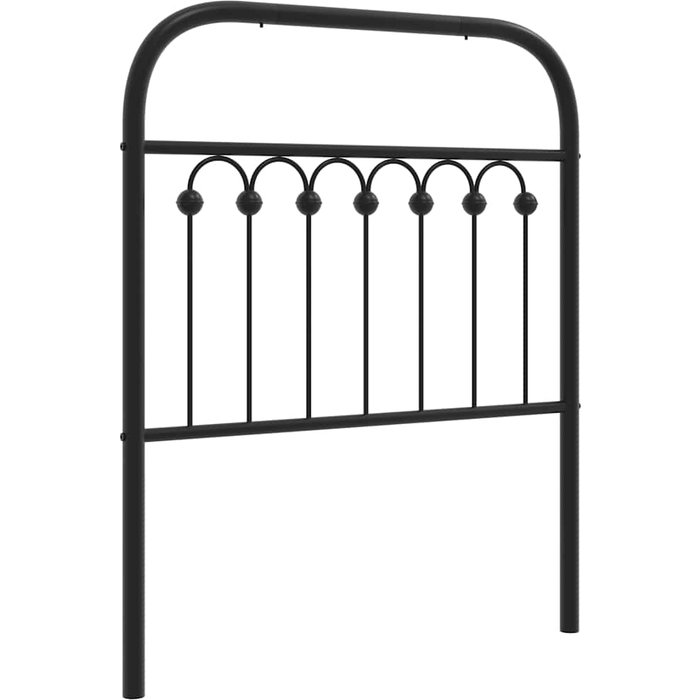 Cabecero cama - mueble cabecero de repuesto de metal negro 75 cm