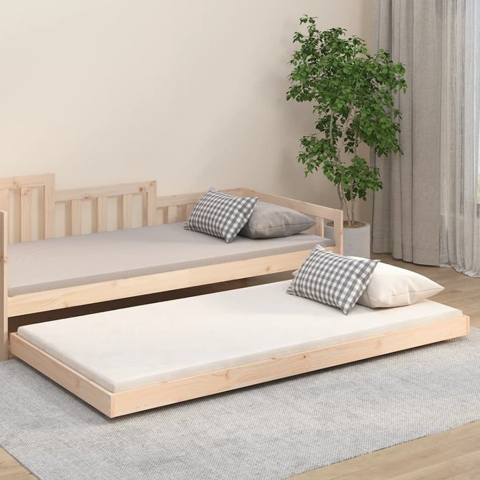 Estructura de cama 80x200 cm madera maciza de pino
