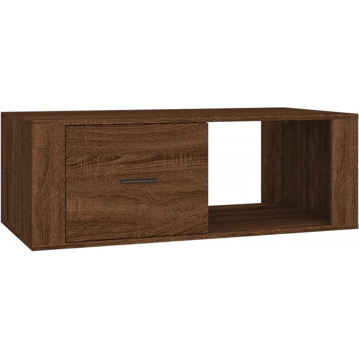 Mesa de centro madera contrachapada marrón roble 100x50,5x35 cm - comfortxl