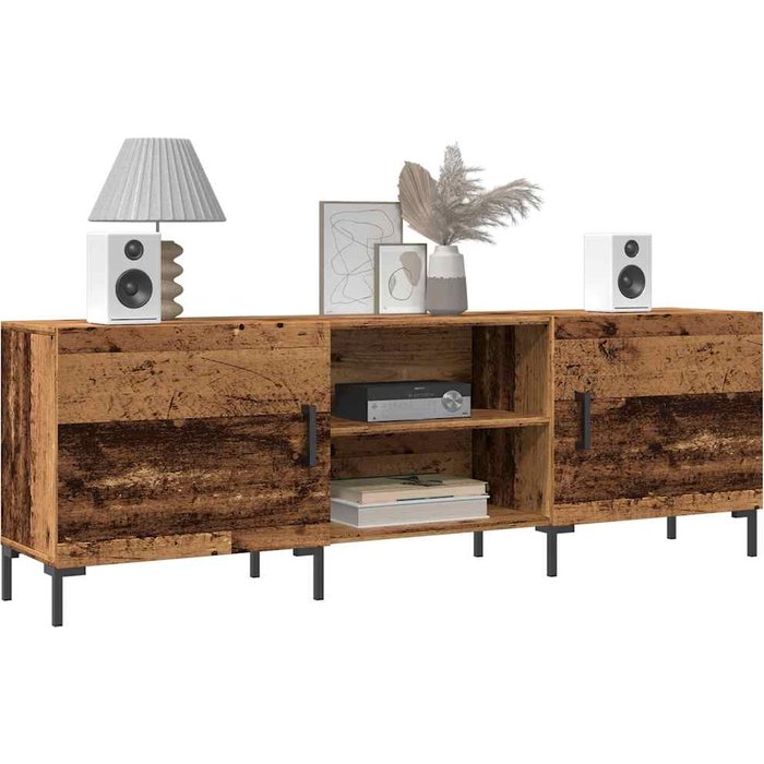 Mueble de tv madera de ingeniería envejecida 150x30x50 cm