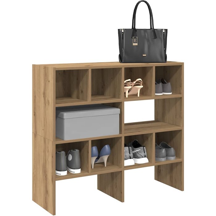 Zapateros apilables 2 piezas roble artesanal