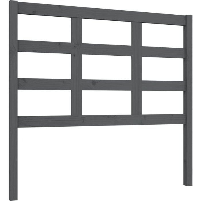 Cabecero de cama - mueble cabecero madera maciza de pino gris 105,5x4x100 cm