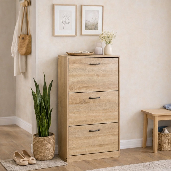 Talli mueble para zapatos de 116 x 60 cm en roble