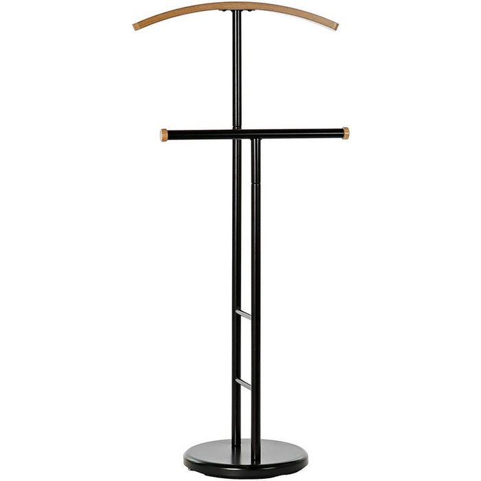 Galán de noche dkd home decor negro natural madera metal 46 x 28 x 105 cm