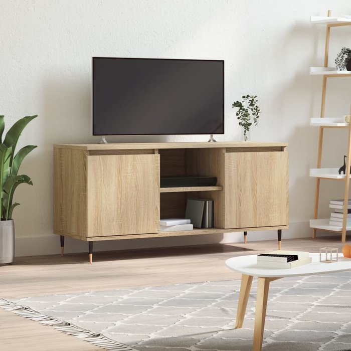 Maison exclusive - mueble de tv madera de ingeniería roble sonoma 104x35x50 cm
