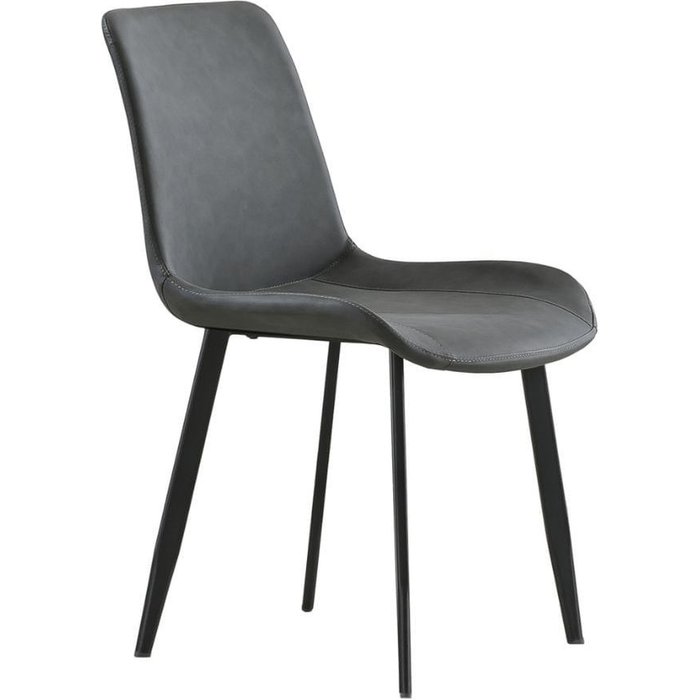 Pack de 2 sillas lis cuir asiento curvado gris 83x50x47 cm adec