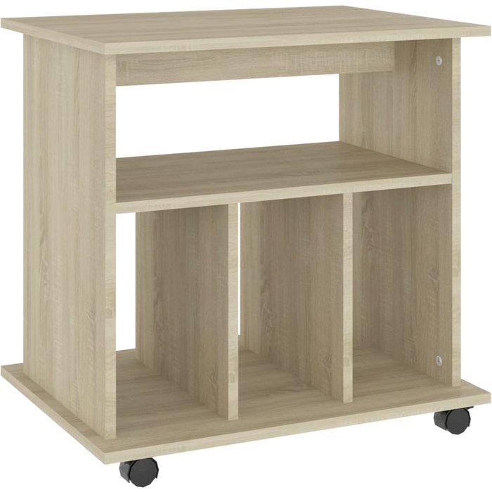Armario con ruedas madera contrachapada roble sonoma 60x45x60cm