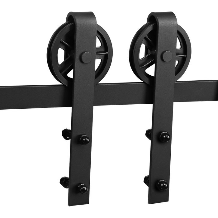 Schiebetürsystem montageset laufschiene holztür schiebetürbeschlag 183/200cm