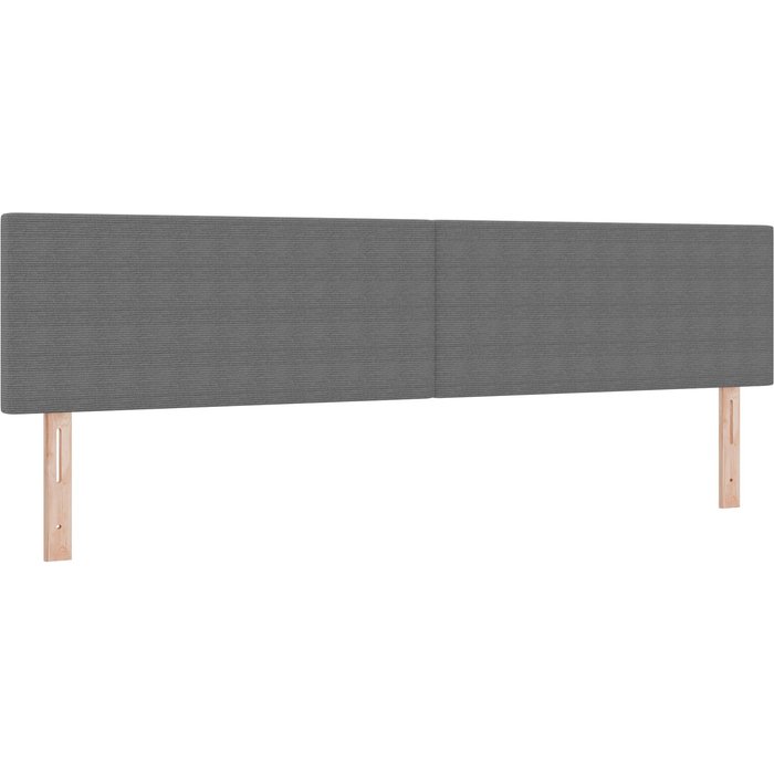 Cabezal diseño simple gris claro 200 cm tela de velvet cfw8591762