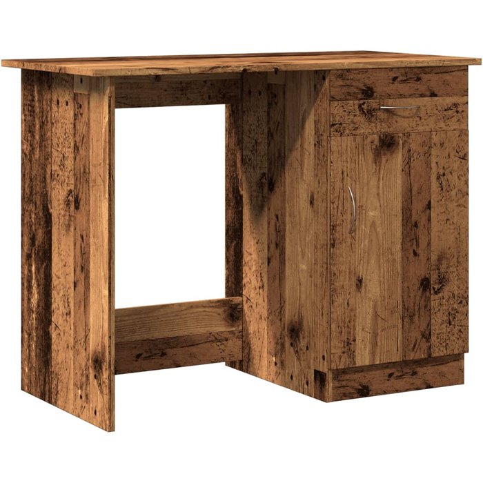 Escritorio de madera de ingeniería envejecida 100x50x76 cm - comfortxl