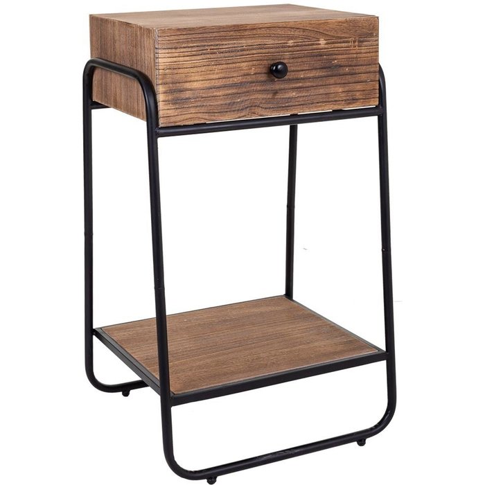 Mesita de madera marrón 43.5x32x73