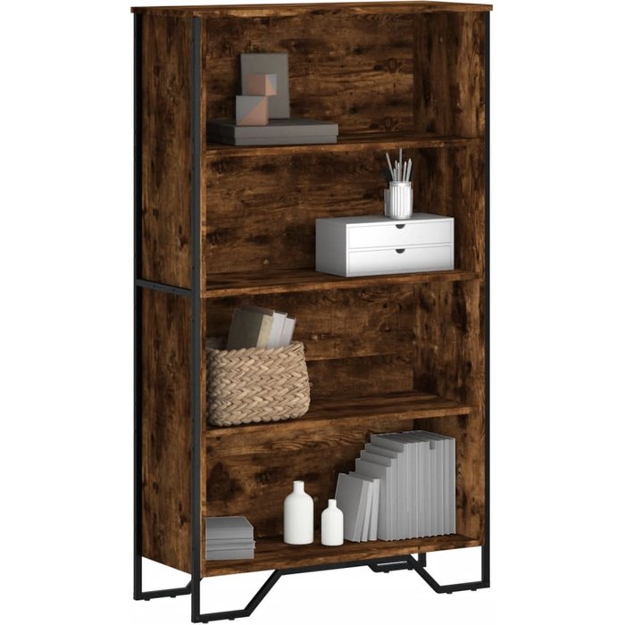 Librería de roble ahumado, 80x31x137,5 cm, madera de ingeniería. - pangivo