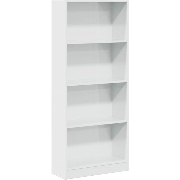 Estantería madera de ingeniería blanco brillo 60x24x143 cm – comfortxl