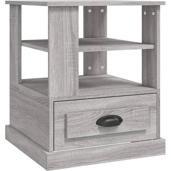 Mesa auxiliar madera contrachapada gris sonoma 50x50x60 cm - comfortxl