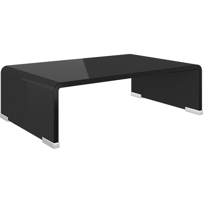 Mueble tv/soporte monitor 40 x 25 x 11 cm negro vidrio