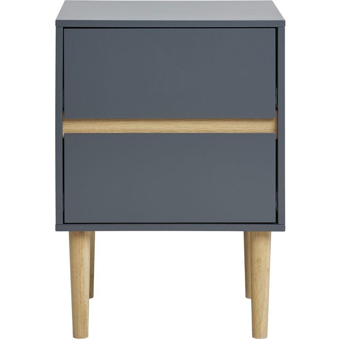 Mesita de noche bisley,mdf,gris,kendra home