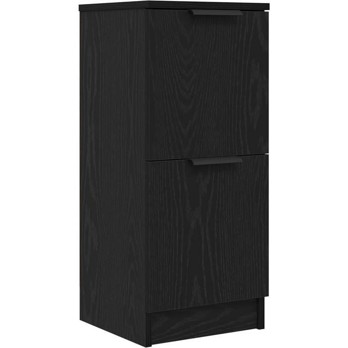 Aparador | gabinete de buffet negro de roble - 30x30x70 cm cfw705341