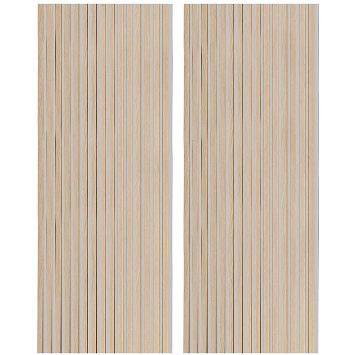 Pack de 2 paneles acústicos pet acustic sound roble nordish/gris 120x60 cm adec