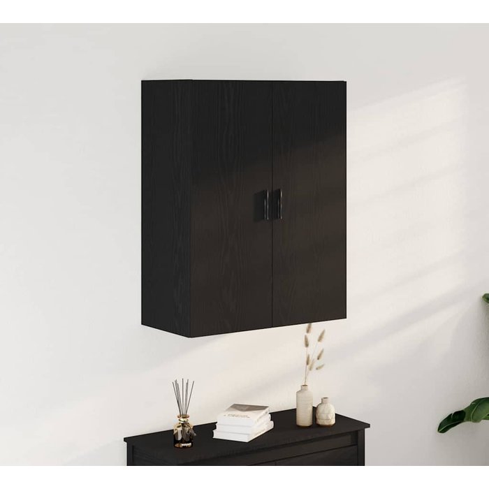 Maison exclusive - mueble de pared roble negro 69,5 x 34 x 180 cm