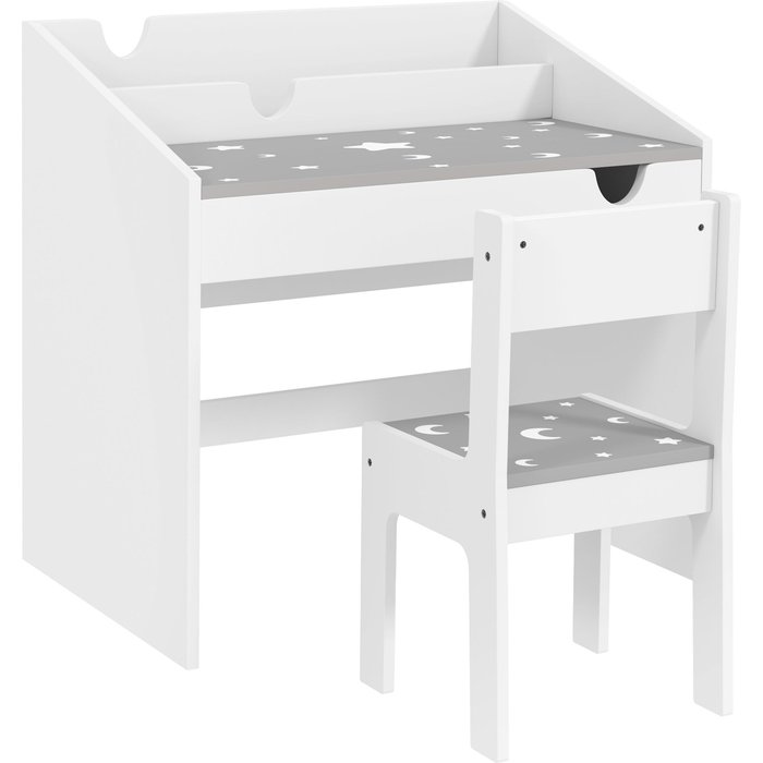 Escritorio infantil aiyaplay mdf gris 69x50x75 cm 312-129v81gy
